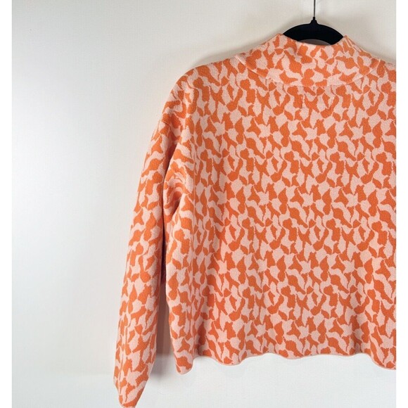 Anthropologie Maeve Womens Sweater Orange Carys Mock Neck Cropped Pullover SP - Picture 8 of 10